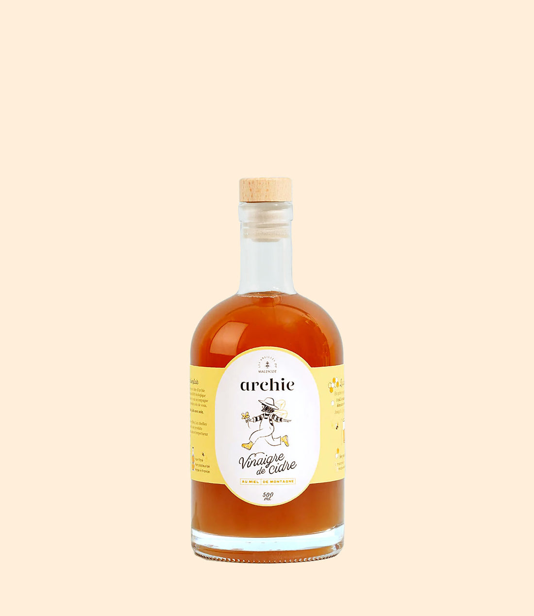 vinaigre de cidre et miel de montagne Archie 500 ml