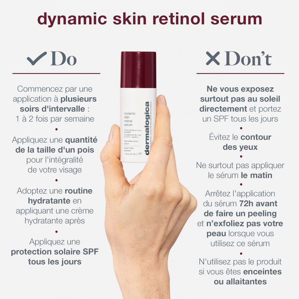conseils utilisation dynamic skin retinol serum 3,5%  par Dermalogica